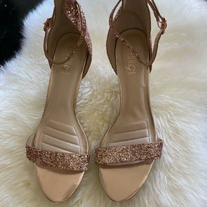 Rouge Rose Gold Glitter Heels size 11